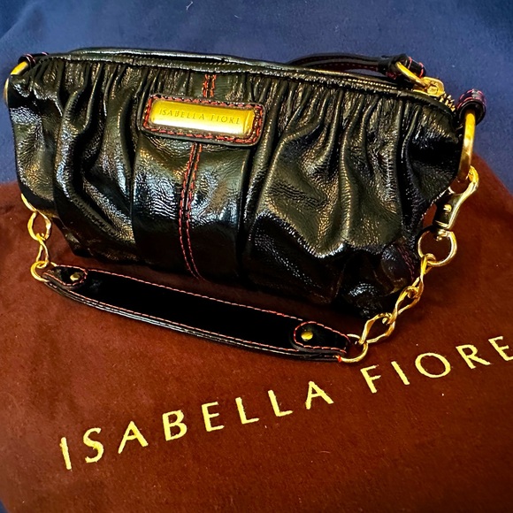 Isabella Fiore Black leather handbag - Picture 1 of 7